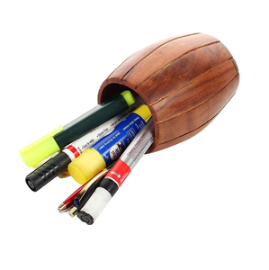 Porte-stylos en bois 100% naturel, organisateur de bureau, support de rangement pour papeterie, porte-stylos en bois naturel artisanal - Product Image 5