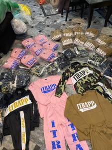 ITRAPP Men's Streetwear <b>Tracksuit</b> Set Crew Neck Print <b>Camouflage</b> Pink Khaki Sweatshirt Pants Winter Woven Breathable 100% Cotton - Product Image 3