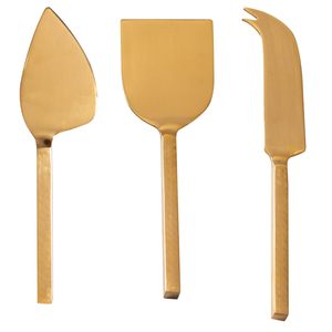 Cheese Knife Stainless Steel Blade Brass Gold Handle Cheese Knives Durable Quality Hand Wash Only For Hotels Party And Kitchen - Product Image 3
