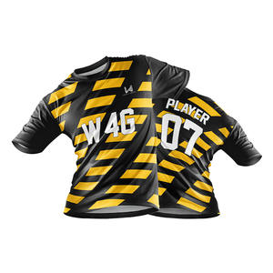 Maillot de football à séchage rapide avec logo personnalisé imprimé, 100% polyester, manches courtes, pour équipes et clubs de football, livraison rapide depuis le Pakistan - Product Image 6