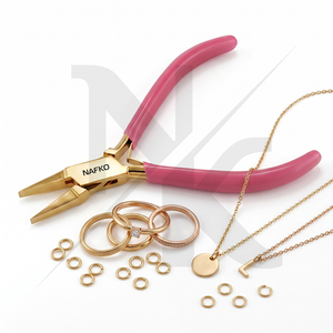 Custom Logo Jewelry <b>Tools</b> Flat Nose <b>Pliers</b> 120mm Smooth Jaw <b>Plier</b> Stainless Steel Jewelry Workshop Equipment <b>Multi</b> Colors Grips - Product Image 4