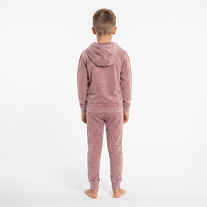 Conjunto de Sudadera con Capucha y Pantalones Deportivos de Algodón Lavado al Ácido para Niños, Chándal Informal Personalizado para Niños para Uso Diario y Deportivo - Product Image 5
