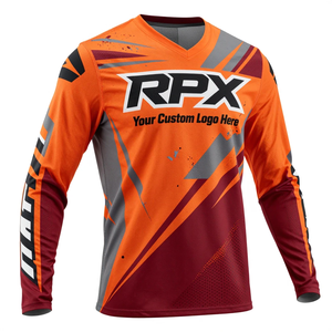 Jersey de Motocross Personalizado con Estampado, Manga Larga, para Verano e Invierno, Transpirable, de Secado Rápido, Antiarrugas - Product Image 3