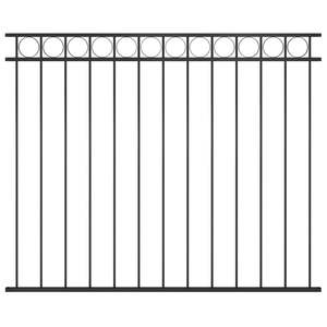 Panneau de clôture en acier noir 5,6 x 4,9 pieds pour treillis et portails extérieurs - Product Image 1