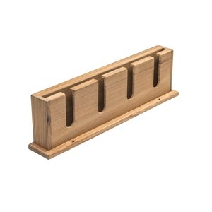 Wooden <b>Wine</b> Bottle and Short Glass Holder with <b>Wall</b> Mount Design Decorative <b>Rack</b> for Picnic Camping and Outdoor Dining - Product Image 5