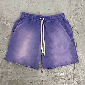 Pantalones Cortos Deportivos Vintage Personalizados con Efecto Desgastado, de Felpa Francesa, con Lavado Ácido, para Hombre, con Cordón Ajustable - Product Image 6