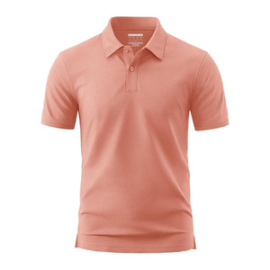 Polos de Hombre de 2 Botones, Camisetas de Algodón de Manga Corta con Cuello de Golf, Polos Clásicos Transpirables y Suaves - Product Image 1