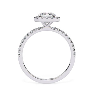 Anillo de Compromiso con Diamante de Corte Radiante, Chapado en Rodio, Estilo Vintage, Certificado IGI, Diamante Cultivado en Laboratorio, Oro de 10K, 14K, 18K, Aniversario, Boda - Product Image 4