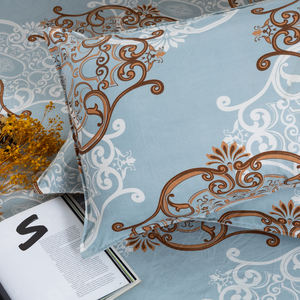 Super Quality Printed Cotton Bedsheet Set <b>Double</b> Bed 300tc Eco-Friendly Grade a 2 Pillow Covers Home Use Wholesale - Product Image 5