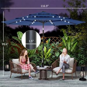 Ombrellone Solare Blu Navy per Esterni, Terrazze e Cortili - Product Image 6