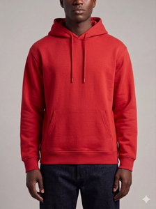 Ensemble de survêtement streetwear pour homme, personnalisé, en coton épais, avec sweat à capuche en molleton rouge à strass et cristaux, vente en gros - Product Image 4