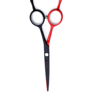 Ciseaux de barbier professionnels pour droitiers, 6 pouces, en acier inoxydable, manche moyen en plastique, lame tranchante, 32 dents pour effiler les cheveux - Product Image 4