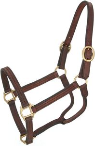 Cabestro de Cuero Genuino de Calidad para Caballo, Ajustable, con Hebillas de Latón, Herrajes Resistentes y Duraderos, para Entrenamiento y Equitación en Establos - Product Image 2