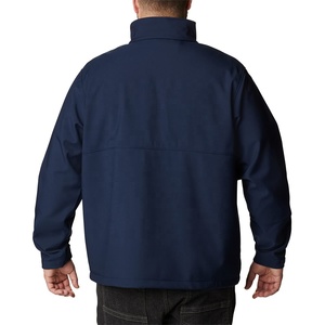 <b>Men's</b> Winter Softshell Hooded <b>Jacket</b> with Zipper & UV Protection Enhanced Durability for Outdoor Sports Front Logo Position - Product Image 6