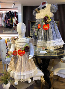 Vestido de algodón de belleza con diadema para niños Temporada de primavera Disponible en 2 colores y tamaños personalizados - Product Image 2