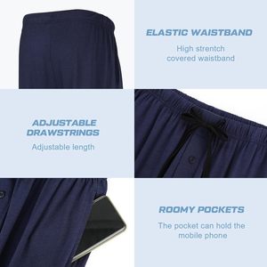 <b>Men's</b> Summer Lounge Wear <b>Set</b> Premium Cotton Long Sleeve Casual Homewear T-Shirt Shorts <b>Pajama</b> <b>Set</b> Soft Breathable Eco-Friendly - Product Image 6