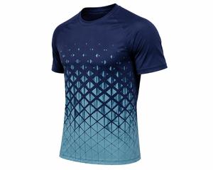 T-shirt à manches courtes pour homme, col rond, tissu jersey uni décontracté, séchage rapide, tricoté en polyester/coton, blanc, 180 grammes, coupe classique - Product Image 3