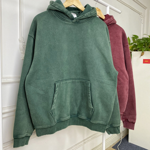 Sweat à capuche oversize en molleton 100% coton, style Hip Hop vintage, coupe ample, imprimé, délavé à l'acide, brodé, grammage lourd - Product Image 2