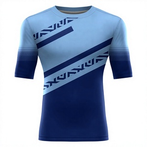 Camiseta Deportiva Unisex Azul de Manga Larga con Protección UV, Estampado Digital, Ecológica, Antibacteriana, Transpirable y de Secado Rápido, Fabricada en Poliéster - Product Image 1