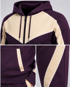 Survêtement unisexe sportif décontracté d'hiver, coupe classique, respirant, en polyester/coton, personnalisable, pour le jogging et le sport - Product Image 2