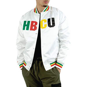 Veste en satin pour homme de haute qualité OEM, broderie/impression de logo personnalisé, veste varsity en satin fin, tissu tissé imperméable - Product Image 3