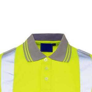 Camiseta de Seguridad de Alta Visibilidad, Tejido Sólido, Manga Corta, Transpirable, para Hombre, Ropa de Trabajo, Reflectante, Poliéster/Algodón de Alta Calidad - Product Image 3
