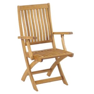 Chaise de jardin pliable en teck massif, durable et imperméable, écologique, empilable et portable - Product Image 1