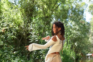 เสื้อแฟรี่ท็อปแขนบานสไตล์โบโฮ พิกซี่ เฟสติวัล เสื้อผ้าบางเบาสำหรับชุดเอลฟ์ในฤดูร้อน - Product Image 4