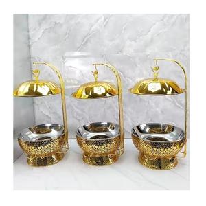 Juego de buffet de lujo de acero inoxidable con calentador, tapa abierta o colgante y horno con calefacción, suministros duraderos para hoteles - Product Image 1