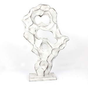 Sculpture en fonte d'aluminium finition enduite de poudre noire Sculpture en métal décorative pour la maison faite à la main - Product Image 3