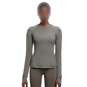 เสื้อวิ่งแห้งเร็ว เสื้อกีฬาในยิม ผ้ายืด แห้งเร็ว เสื้อโยคะฟิตเนส โยคะสำหรับผู้หญิง ทรงหลวม ระบายอากาศได้ดี - Product Image 1