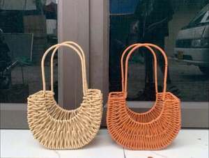 Panier cadeau artisanal en rotin naturel du Vietnam, écologique, pour fleurs de mariage, pique-nique, service, cadeaux saisonniers, décoratif - Product Image 2