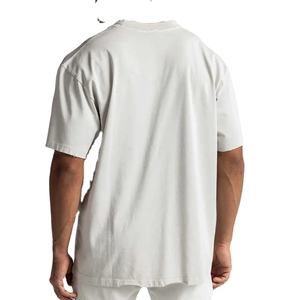 Camiseta de gran tamaño con hombros caídos de alta calidad para hombre, Camiseta 100% de algodón, diseño de logotipo personalizado, camisetas lavadas en blanco - Product Image 6
