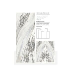 Dessus de table à manger en dalle de porcelaine d'aspect marbre blanc de style moderne de grand format Fabricant leader - Product Image 3