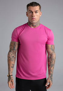 Camiseta de Verano Informal para Hombre, Diseño Único, Manga Corta, Color Sólido, Tela de Poliéster/Algodón, Secado Rápido - Product Image 4