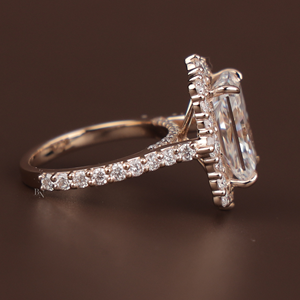 Bague solitaire en diamant de laboratoire exquis de 5 carats pour femmes, argent, or 10 carats, or 14 carats, or 18 carats, bijoux de luxe pour fiançailles - Product Image 3