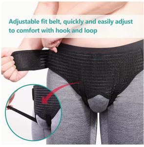 Ceinture de soutien inguinal noire pour hommes, réglable, pour la boxe, le kickboxing, avec protections amovibles. - Product Image 5