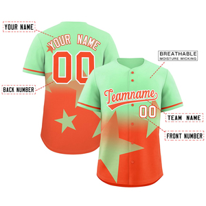 Camiseta de Béisbol Sublimada con Degradado de Color, Uniforme Personalizado para Equipos, Tela de Alto Rendimiento, Uniforme Profesional para Partidos de Clubes y Equipos - Product Image 2