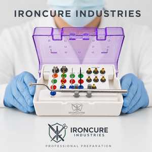 Kit de retrait de vis d'abutment cassées pour implants dentaires, comprenant des forets inversés, des extracteurs de vis, des manchons de guidage et un tournevis - Product Image 3