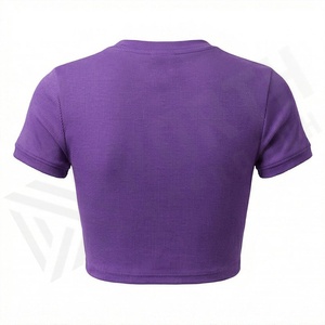 T-shirts courts personnalisés pour femmes, manches courtes, coupe classique, tissu satiné en polyester, haute qualité, élégant, mode boutique, fitness - Product Image 2