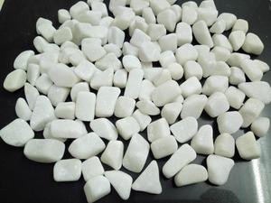 Matte Snow White Oval Garden Pebble Natural Marble Stone for Outdoor Landscaping Park & Filter Media Bulk Direct Factory Supply - Product Image 5