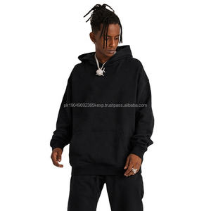 Hip Hop Hoodies Hommes Blanc Diverses Couleurs 100% Coton Hommes Cropped Hoodie Streetwear Surdimensionné Coton Heavyweight Hoodies - Product Image 2