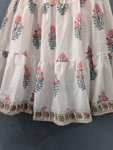 Indian Cotton <b>Skirt</b> Hand Block Print Cotton <b>Skirt</b> <b>with</b> Lined Floral Cotton <b>Skirts</b> beautiful silhouette - Product Image 6