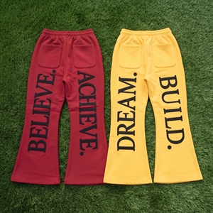 Pantalones Deportivos Gruesos 100% Algodón, Pantalones de Felpa con Cintura Ajustable, Estilo Urbano, Unisex - Product Image 3