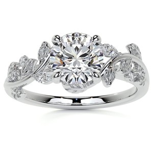 Anillo de Moissanita de Corte Brillante de Lujo, Plata de Ley 925, Chapado en Oro Blanco, Anillo de Compromiso, Boda, Aniversario, Promesa, Regalo - Product Image 1