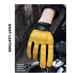 Guantes de Motocicleta con Pantalla Táctil, Protección Adicional, Piel de Cabra, Guantes de Motocicleta para Hombre con Talla Personalizada - Product Image 5