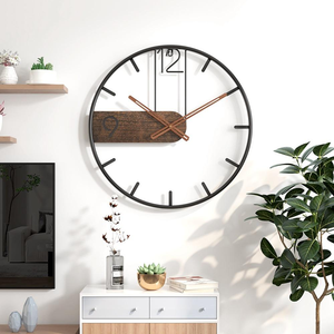 Elegant Metal Wall <b>Clock</b> with Quartz Movement Silent Design Mid Century Modern Style-Timeless Appeal Indian Skilled Artisans - Product Image 2