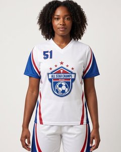 High Quality V-neck <b>White</b> <b>Blue</b> <b>Red</b> Sublimation Volleyball Jersey Polyester Soft Comfortable Team Sports Shirt Adults Short - Product Image 1