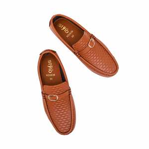 Mocassin formel marron pour garçon - Product Image 1