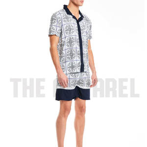 Conjunto de Camiseta y Pantalones Cortos Transpirables para Hombre, Ropa Casual de Verano, Poliéster/Algodón, Logotipo Personalizado, Servicio OEM, Venta al Por Mayor - Product Image 2